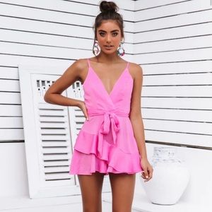 Hello Molly Granada Romper - Pink